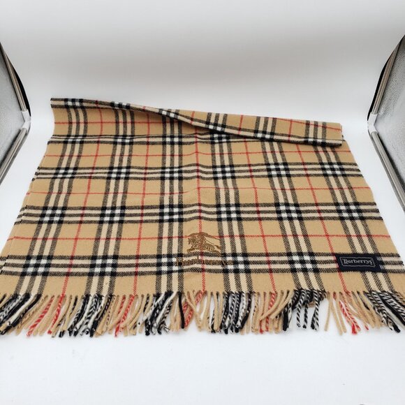 Burberry Classic Vintage Wool Large Scarf lux83-102325 - Picture 6 of 11